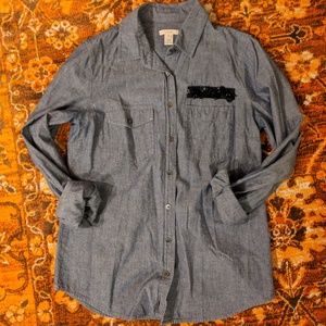 J Crew Chambray Shirt Size 4